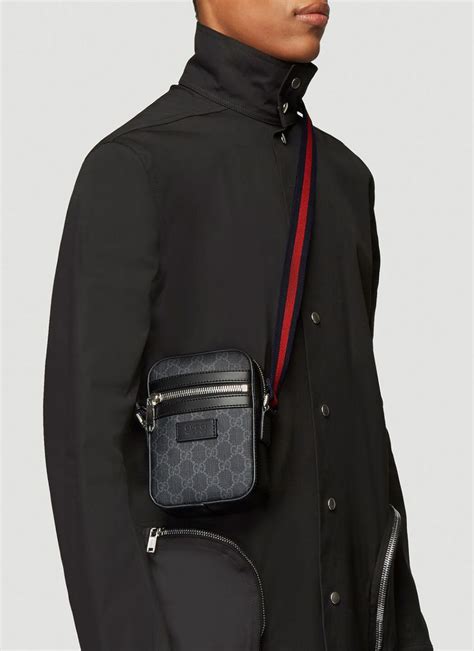 gucci black bag men|gucci men shoulder bag.